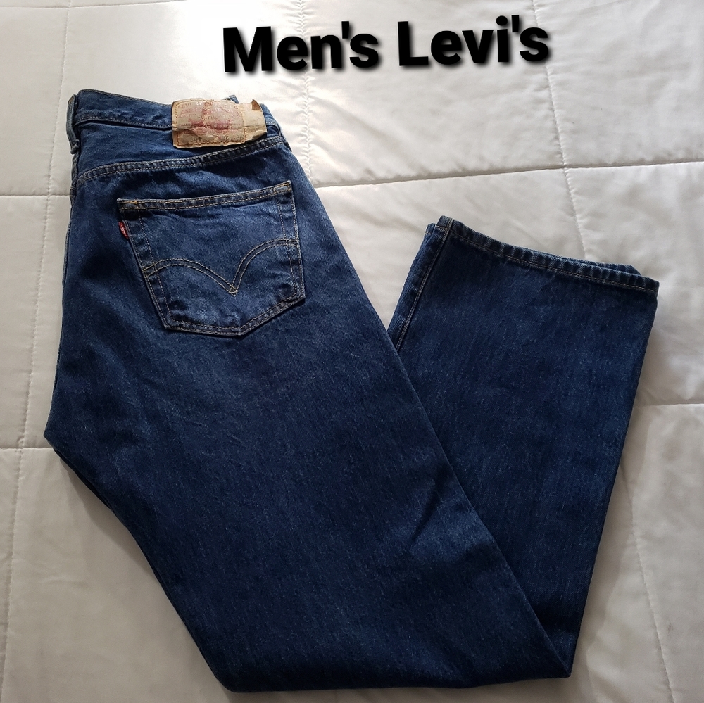 Men's Levi's 501 100% cotton Straight Leg Button Fly Jeans Size W36 L30